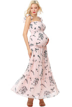 Kimi + Kai Maternity "Charity" Smocked Maxi Dress