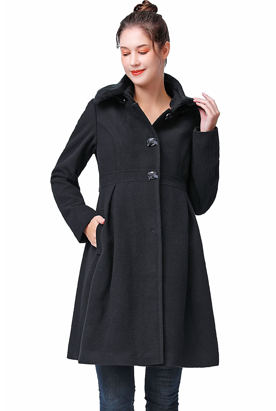 Kimi + Kai Maternity "Kimberly" Wool Coat