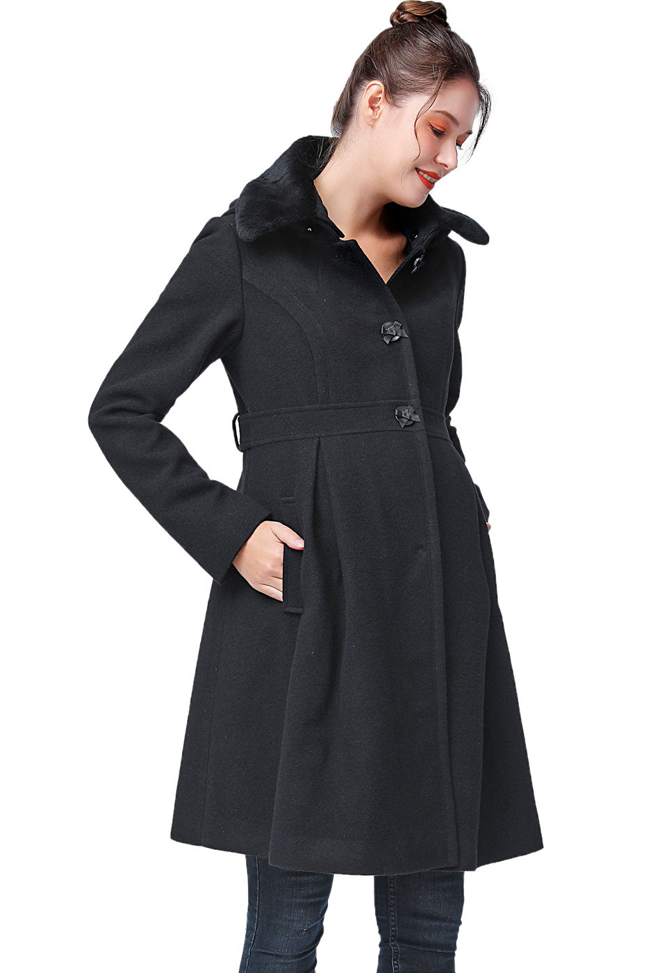 Kimi + Kai Maternity "Kimberly" Wool Coat
