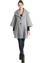 Kimi + Kai Maternity "Aanya" A-Line Wool Coat with Removable Bib