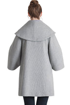 Kimi + Kai Maternity "Aanya" A-Line Wool Coat with Removable Bib