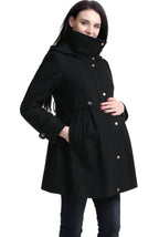 Kimi + Kai Maternity "Olivia" Wool Blend Parka Coat