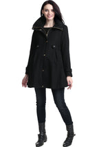 Kimi + Kai Maternity "Olivia" Wool Blend Parka Coat