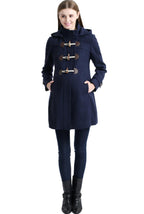 Kimi + Kai Maternity "Paisley" Wool Blend Duffle Toggle Coat
