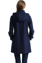 Kimi + Kai Maternity "Paisley" Wool Blend Duffle Toggle Coat