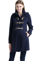 Kimi + Kai Maternity "Paisley" Wool Blend Duffle Toggle Coat