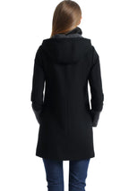 Kimi + Kai Maternity "Tessa" Wool Blend Colorblock Coat