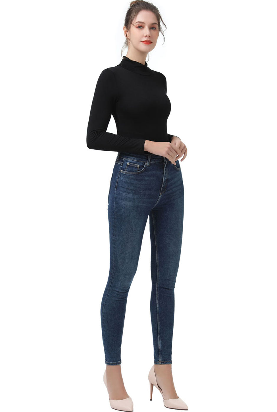 Kimi + Kai Women's Turtleneck Long Sleeve Bodysuit