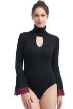 Kimi + Kai Women's "Dea" Cut Out Bell Sleeve Bodysuit