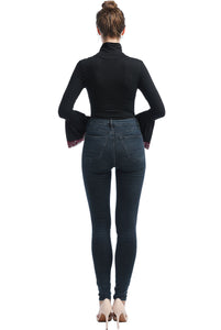Kimi + Kai Women's "Dea" Cut Out Bell Sleeve Bodysuit