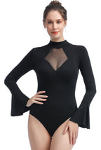 Kimi + Kai Women's "Jan" Turtle Neck Bell Sleeve Bodysuit