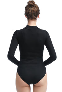 Kimi + Kai Women's "Min" Faux Wrap Turtle Neck Bodysuit