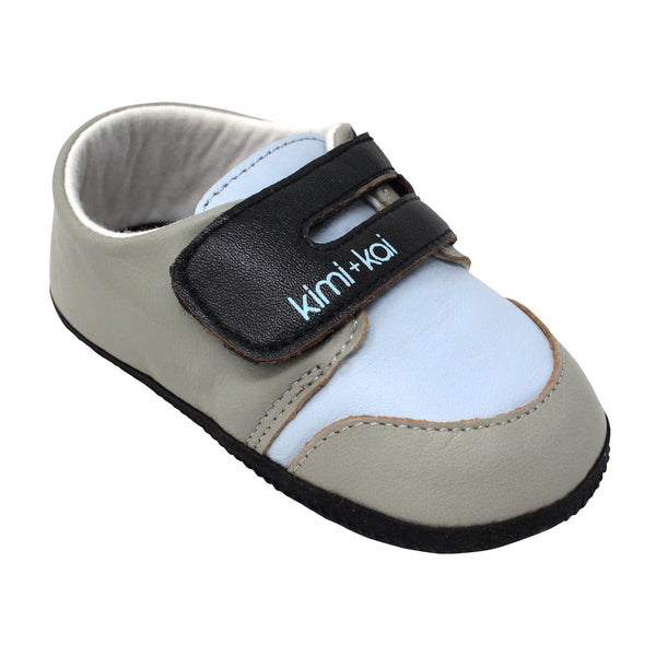 Kimi + Kai Boys Soft Sole Lambskin Leather Shoes (First Walker & Toddler)