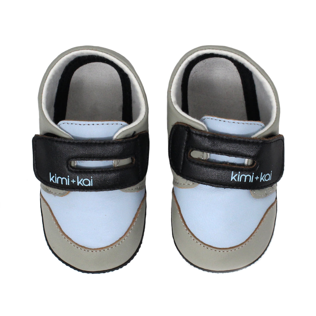 Kimi + Kai Boys Soft Sole Lambskin Leather Shoes (First Walker & Toddler)