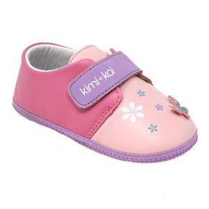 Kimi + Kai Girls Soft Sole Lambskin Leather Shoes - Butterfly (First Walker & Toddler)