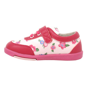 Kimi + Kai Girl's "Kloe" Floral Sneaker Shoes (First Walker & Toddler)