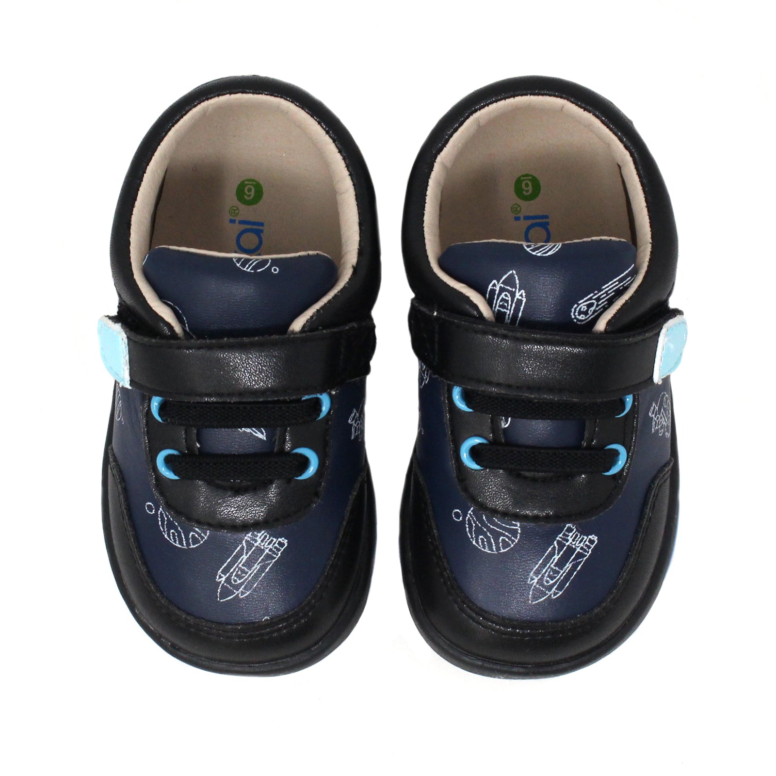 Kimi Kai Boys First Walker Toddler Colton Spaceship Leather Sneaker Shoes