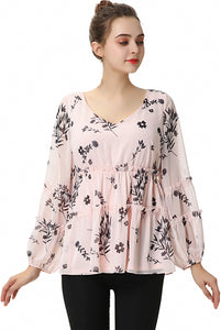 Kimi and Kai Women's "Monica" Chiffon Peasant Blouse