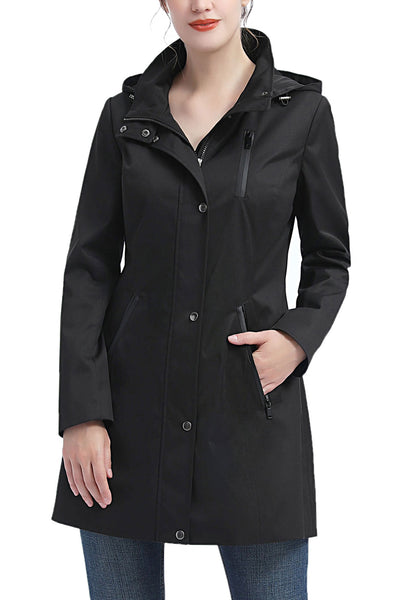 Kimi + Kai Women's Laila Long Hooded Wool Walking Coat