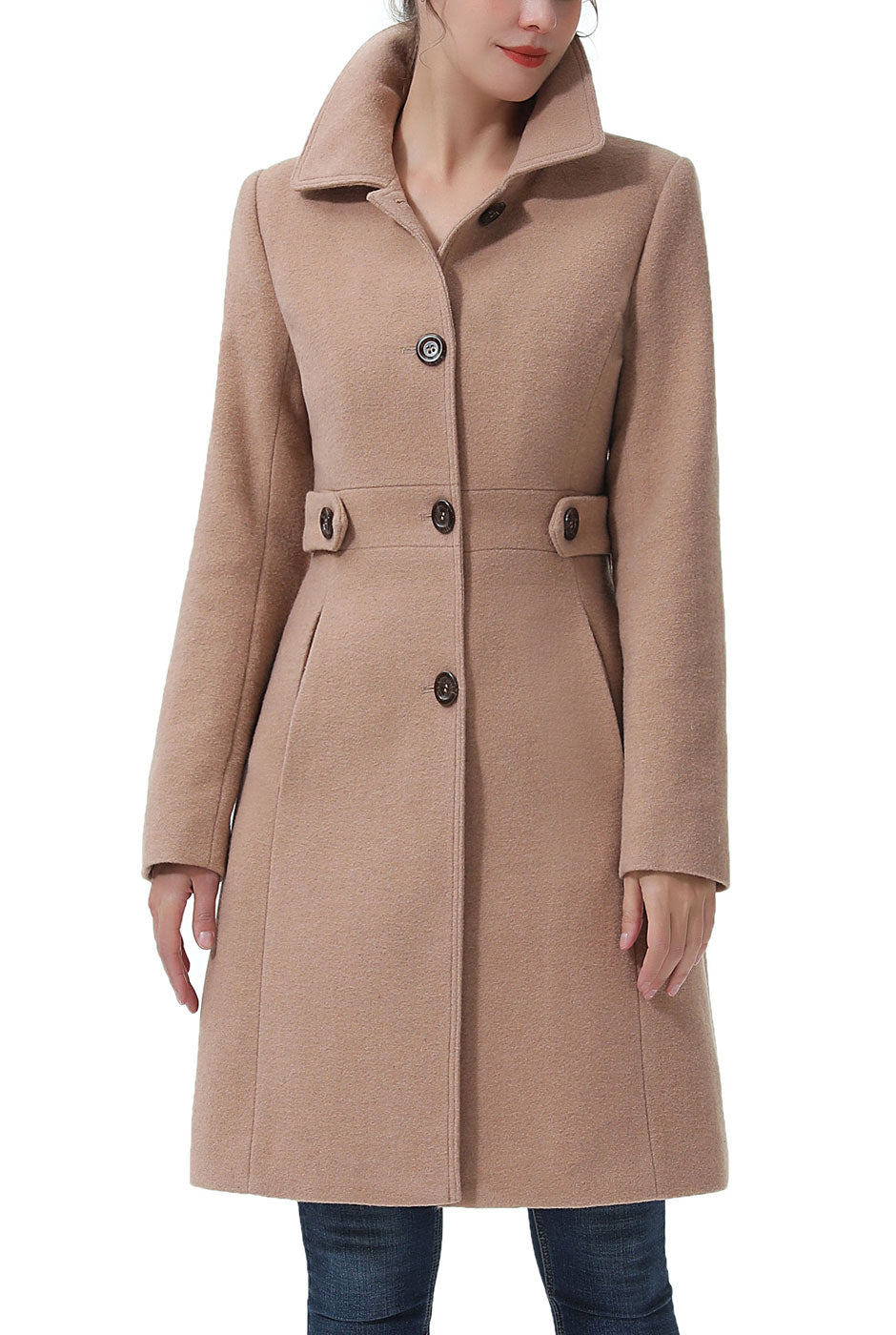 Kimi + Kai Women's "Elise" Wool Blend Walking Coat