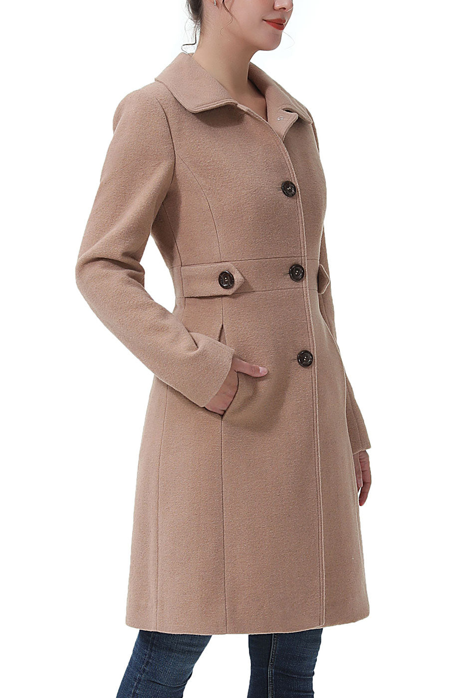 Kimi + Kai Women's "Elise" Wool Blend Walking Coat