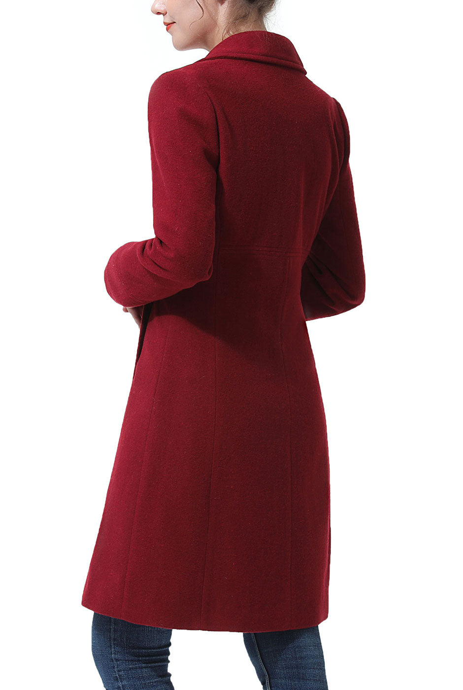 Kimi Kai Women s Joann Wool Walking Coat M Wine