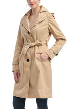 Load image into Gallery viewer, Kimi + Kai Women&#39;s &quot;Adel&quot; Waterproof Hooded Trench Coat