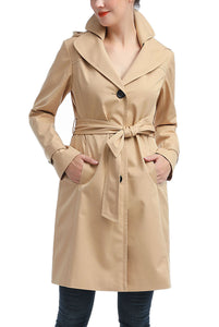 Kimi + Kai Women's "Adel" Waterproof Hooded Trench Coat