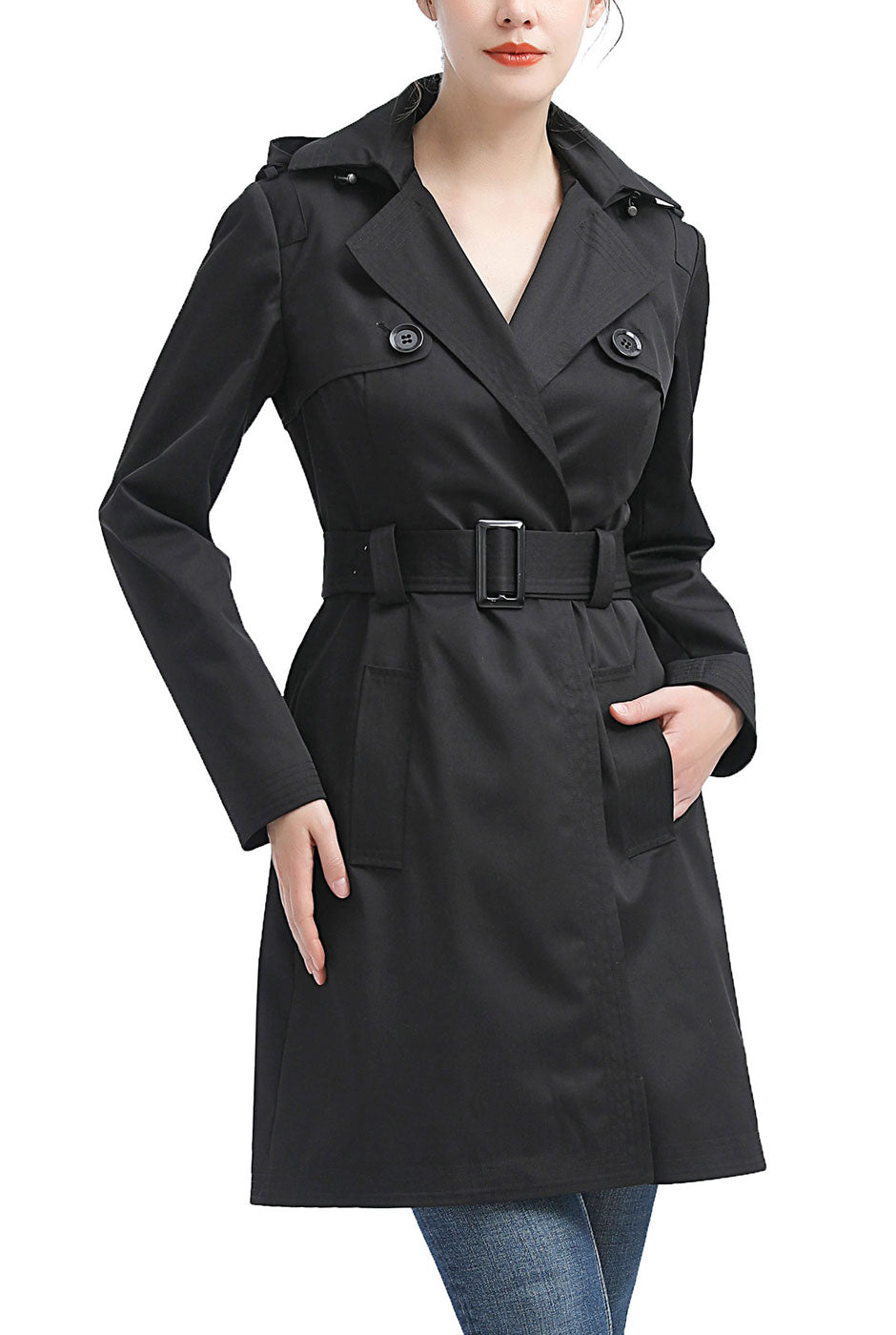 Kimi + Kai Women's "Angie" Waterproof Hooded Trench Coat