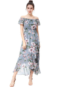 Kimi + Kai Women's "Adalee" Floral Print Chiffon Dress