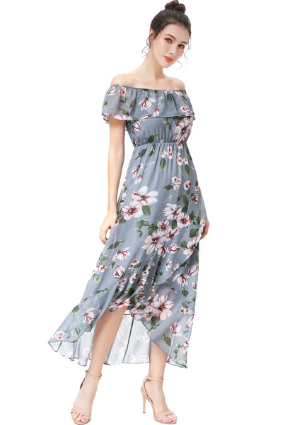 Kimi + Kai Women's "Adalee" Floral Print Chiffon Dress