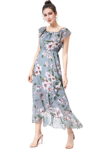 Kimi + Kai Women's "Adalee" Floral Print Chiffon Dress
