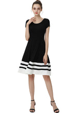 Load image into Gallery viewer, Kimi + Kai Women&#39;s &quot;Jessica&quot; Color-Block Fit &amp; Flare Dress