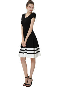 Kimi + Kai Women's "Jessica" Color-Block Fit & Flare Dress