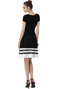 Kimi + Kai Women's "Jessica" Color-Block Fit & Flare Dress