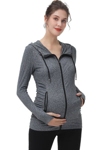 Kimi + Kai Maternity "Momo" Ruched Performance Jacket