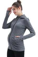 Load image into Gallery viewer, Kimi + Kai Maternity &quot;Jojo&quot; Performance Jacket with Detachable Hood
