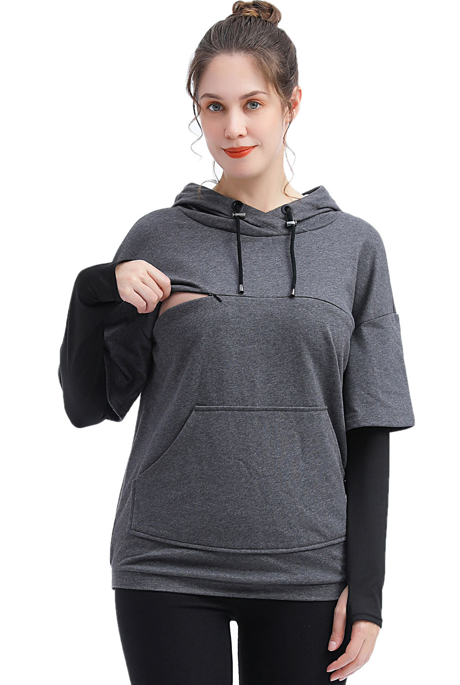 Kimi + Kai Maternity "Bobo" Nursing Performance Hoodie
