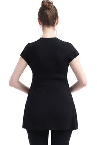 Kimi + Kai Maternity Essential V Neck Wrap A-Line Nursing Top
