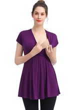 Load image into Gallery viewer, Kimi + Kai Maternity Essential V Neck Wrap A-Line Nursing Top