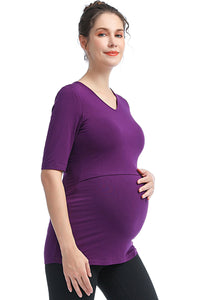 Kimi + Kai Essential Maternity & Nursing Tiered Top