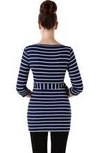 Load image into Gallery viewer, Kimi + Kai Maternity &quot;Whitney&quot; Striped Boat Neck Top