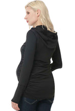 Load image into Gallery viewer, Kimi + Kai Maternity &quot;Haven&quot; Hooded Performance Yoga Jacket