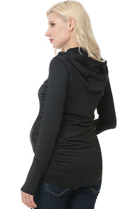 Kimi + Kai Maternity "Haven" Hooded Performance Yoga Jacket