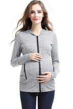 Kimi + Kai Maternity "Haven" Hooded Performance Yoga Jacket