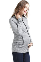 Kimi + Kai Maternity "Haven" Hooded Performance Yoga Jacket