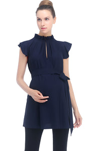 Kimi + Kai Maternity "Karlena" Flutter Sleeve Top