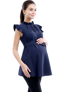 Kimi + Kai Maternity "Karlena" Flutter Sleeve Top