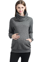 Load image into Gallery viewer, Kimi + Kai Maternity &quot;Thea&quot; Zip Collar Sweatshirt