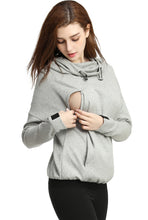 Load image into Gallery viewer, Kimi + Kai Maternity &quot;Samara&quot; Cowl Neck Nursing Hoodie